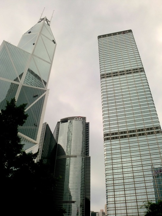 The modern skyscrapers of Hong Kong